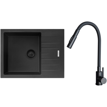 Set Sinks G24826BL (drez Perfecto 650 BL Pureblack 26 + batéria Elasta S Čierna matná)