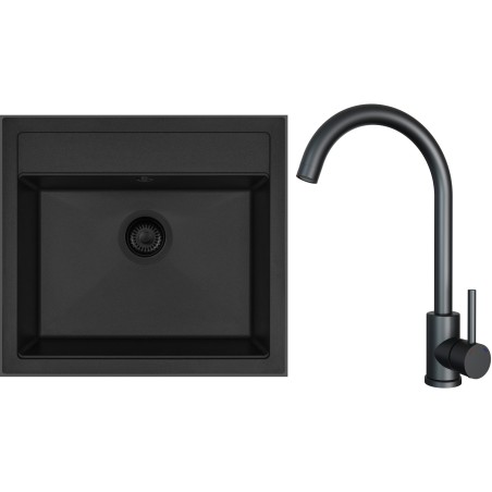 Set Sinks G23626BL (drez Solo 560 BL Pureblack 26 + batéria Arco Čierna matná)