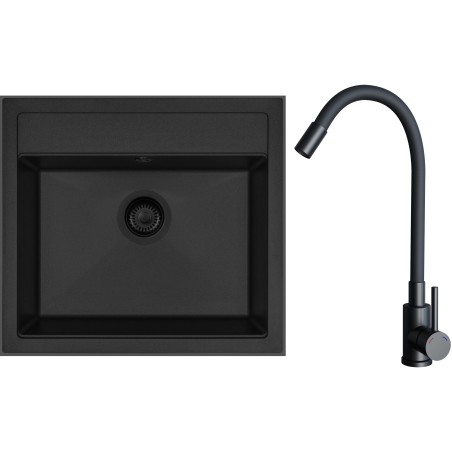 Set Sinks G23726BL (drez Solo 560 BL Pureblack 26 + batéria Elasta Čierna matná)