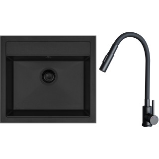 Set Sinks G24226BL (drez Solo 560 BL Pureblack 26 + batéria Elasta S Čierna matná)