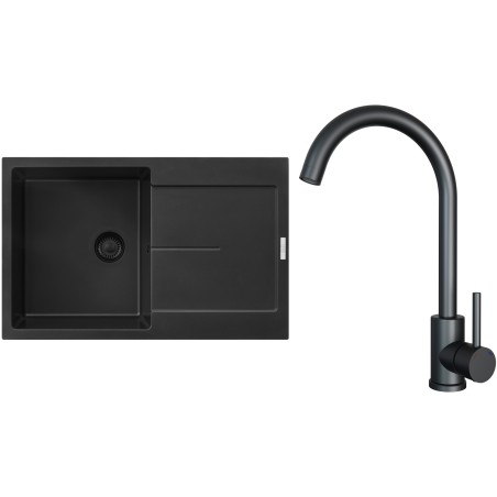 Set Sinks G25026BL (drez Ultima 790 BL Pureblack 26 + batéria Arco Čierna matná)