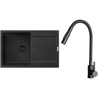Set Sinks G25426BL (drez Ultima 790 BL Pureblack 26 + batéria Elasta S Čierna matná)