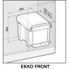 Odpadkový kôš Sinks Ekko Front 40 2x15 l