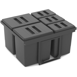 Odpadkový kôš Sinks Jazz 600 2x15 l + 3x7 l