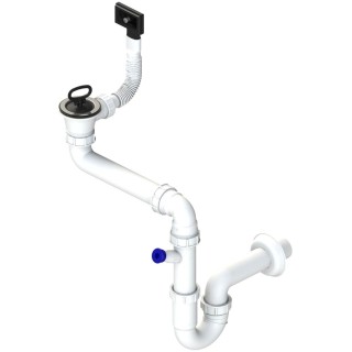 Sifón Sinks SPNS1S 1 1/2" pre nerezové drezy, s úsporou miesta