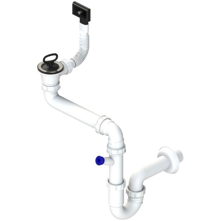 Sifón Sinks SPNS1S 1 1/2" pre nerezové drezy, s úsporou miesta