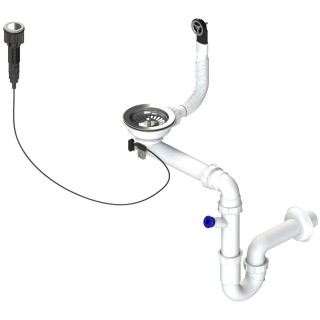 Sifón Sinks SPNG3SXCC 3 1/2" pre granitové drezy, s extra úsporou miesta, s excentrickým...