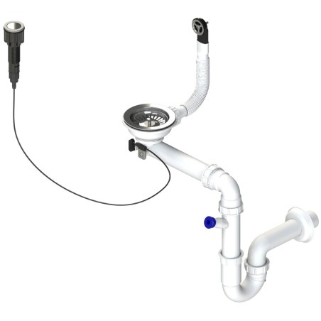 Sifón Sinks SPNG3SXCC 3 1/2" pre granitové drezy, s extra úsporou miesta, s excentrickým ovládačom (clic-clac)