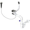 Sifón Sinks SPNG3SXCC 3 1/2" pre granitové drezy, s extra úsporou miesta, s excentrickým ovládačom (clic-clac)