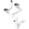 Dvojsifón Sinks SPNG3D 3 1/2" pre granitové drezy, s úsporou miesta