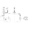 Sifón Sinks SPNG3S 3 1/2" pre granitové drezy, s extra úsporou miesta