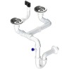 Dvojsifón Sinks SPNS3D 3 1/2" pre nerezové drezy, s úsporou miesta