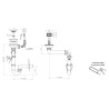 Sifón Sinks SPNS3S 3 1/2" pre nerezové drezy, s úsporou miesta