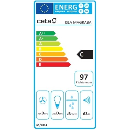 Odsávač pár Cata Isla Magraba 650, Nerez / biela