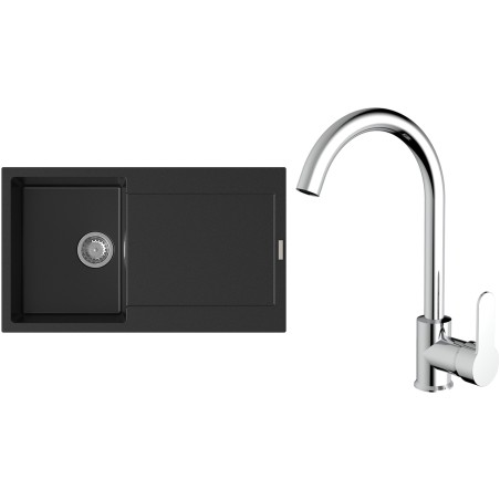 Set StrongSinks S3 (drez Zala 860 Čierna + batéria Seina Chróm)