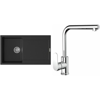 Set StrongSinks S3 (drez Zala 860 Čierna + batéria Stréva Chróm)