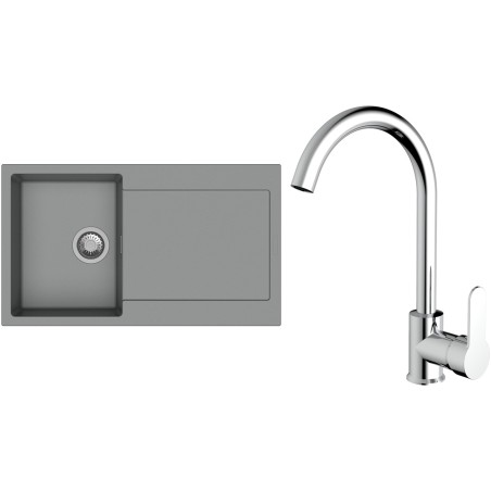 Set StrongSinks S3 (drez Zala 860 Sivá + batéria Seina Chróm)