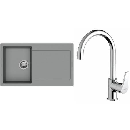 Set StrongSinks S3 (drez Zala 860 Sivá + batéria Rhona Chróm)