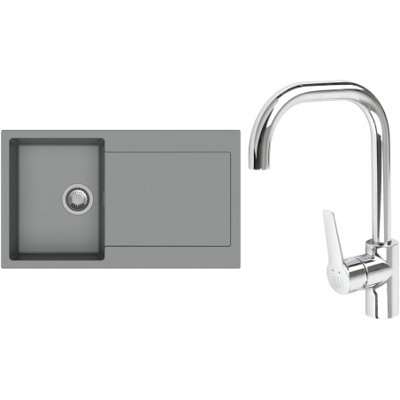Set StrongSinks S3 (drez Zala 860 Sivá + batéria Garonne Chróm)