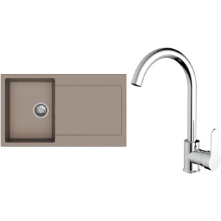 Set StrongSinks S3 (drez Zala 860 Béžová + batéria Seina Chróm)