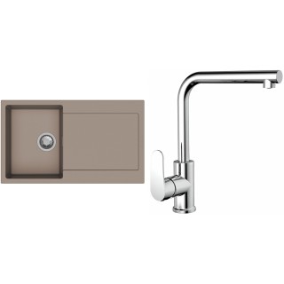 Set StrongSinks S3 (drez Zala 860 Béžová + batéria Stréva Chróm)