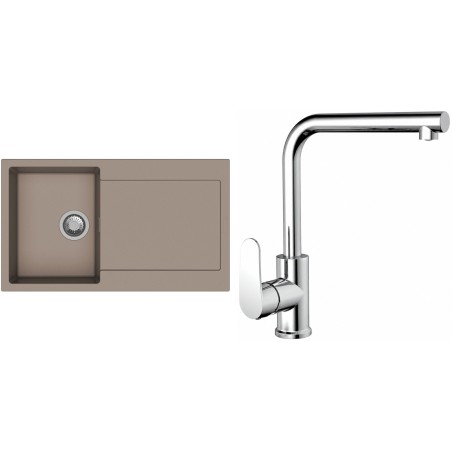 Set StrongSinks S3 (drez Zala 860 Béžová + batéria Stréva Chróm)