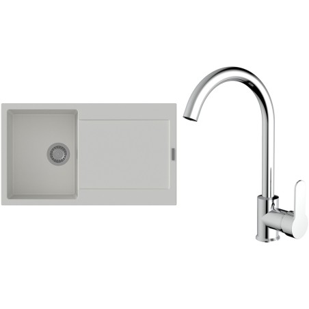 Set StrongSinks S3 (drez Zala 860 Biela + batéria Seina Chróm)