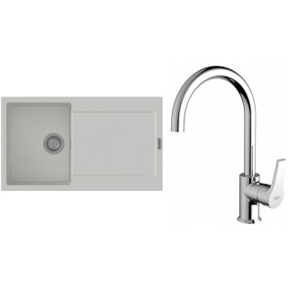 Set StrongSinks S3 (drez Zala 860 Biela + batéria Rhona Chróm)