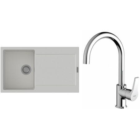 Set StrongSinks S3 (drez Zala 860 Biela + batéria Rhona Chróm)