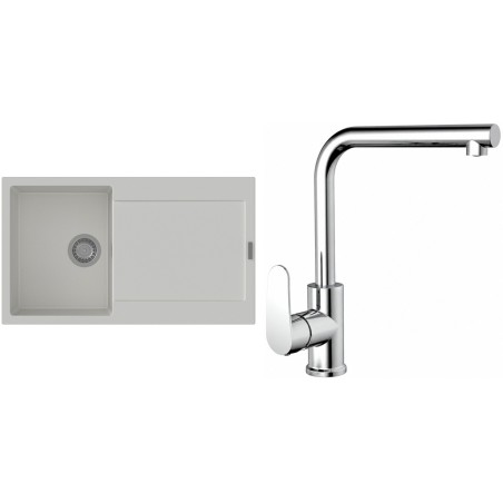 Set StrongSinks S3 (drez Zala 860 Biela + batéria Stréva Chróm)