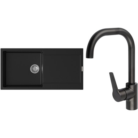 Set StrongSinks S3 (drez Zala 1000 Čierna + batéria Garonne Čierna matná)