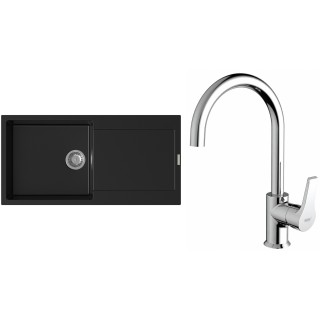 Set StrongSinks S3 (drez Zala 1000 Čierna + batéria Rhona Chróm)