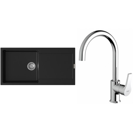 Set StrongSinks S3 (drez Zala 1000 Čierna + batéria Rhona Chróm)