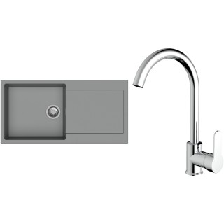 Set StrongSinks S3 (drez Zala 1000 Sivá + batéria Seina Chróm)