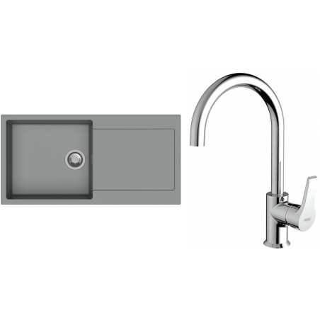 Set StrongSinks S3 (drez Zala 1000 Sivá + batéria Rhona Chróm)