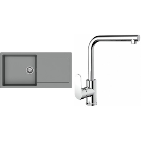 Set StrongSinks S3 (drez Zala 1000 Sivá + batéria Stréva Chróm)