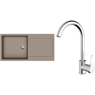 Set StrongSinks S3 (drez Zala 1000 Béžová + batéria Seina Chróm)