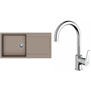 Set StrongSinks S3 (drez Zala 1000 Béžová + batéria Rhona Chróm)