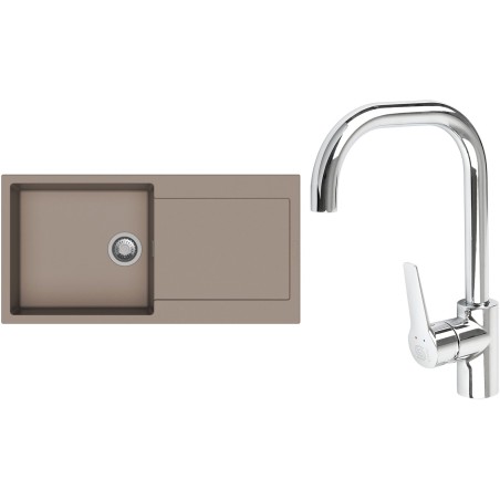 Set StrongSinks S3 (drez Zala 1000 Béžová + batéria Garonne Chróm)