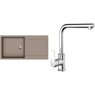 Set StrongSinks S3 (drez Zala 1000 Béžová + batéria Stréva Chróm)