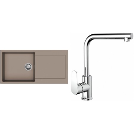 Set StrongSinks S3 (drez Zala 1000 Béžová + batéria Stréva Chróm)