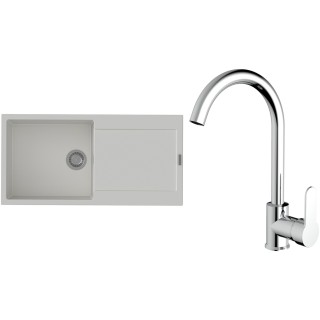Set StrongSinks S3 (drez Zala 1000 Biela + batéria Seina Chróm)