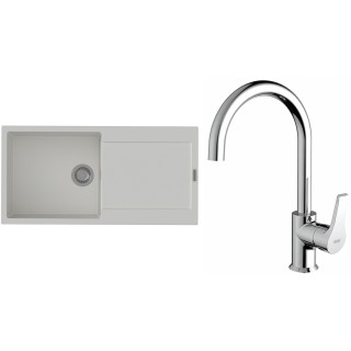 Set StrongSinks S3 (drez Zala 1000 Biela + batéria Rhona Chróm)