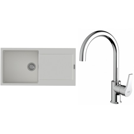 Set StrongSinks S3 (drez Zala 1000 Biela + batéria Rhona Chróm)