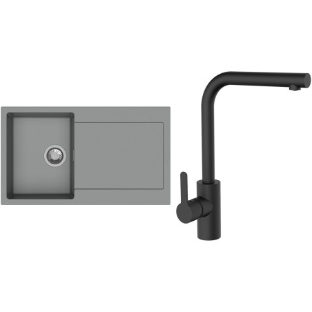 Set StrongSinks S3 (drez Zala 860 Sivá + batéria Ipoly Čierna matná)
