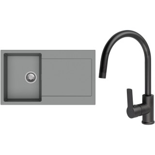 Set StrongSinks S3 (drez Zala 860 Sivá + batéria Loira Čierna matná)