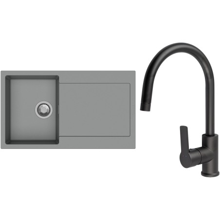 Set StrongSinks S3 (drez Zala 860 Sivá + batéria Loira Čierna matná)