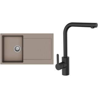 Set StrongSinks S3 (drez Zala 860 Béžová + batéria Ipoly Čierna matná)