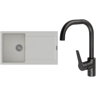 Set StrongSinks S3 (drez Zala 860 Biela + batéria Garonne Čierna matná)
