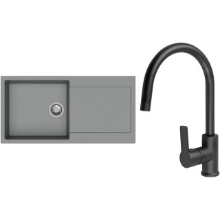 Set StrongSinks S3 (drez Zala 1000 Sivá + batéria Loira Čierna matná)